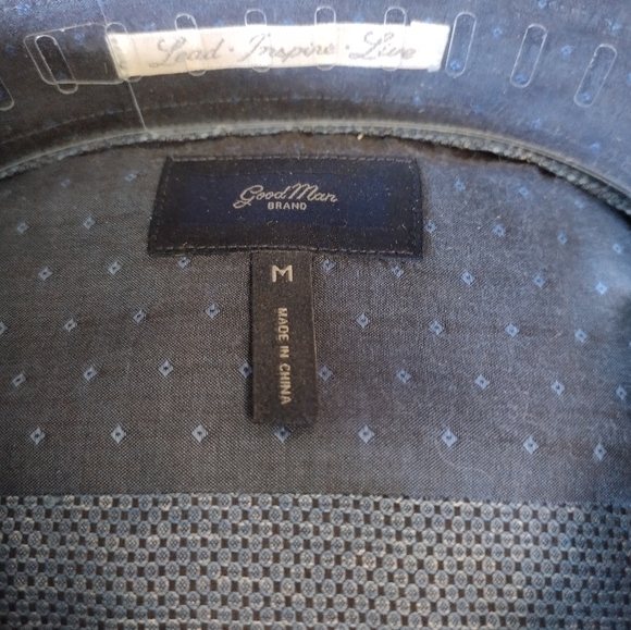 Good Man Brand Blue Men's Long Sleeve Button Down Shirt NWT - Picture 3 of 7